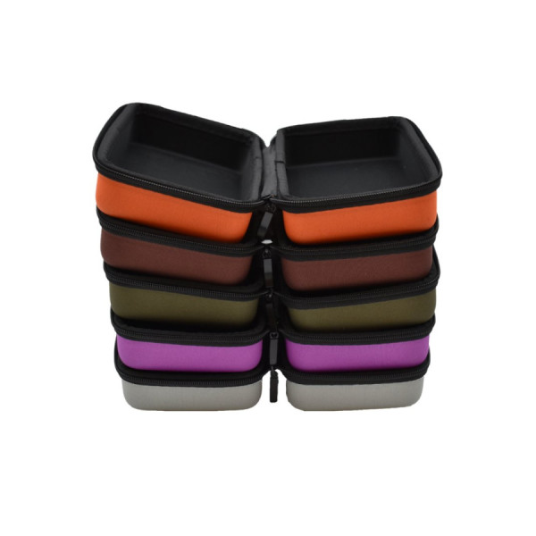 Boite de rangement coquée couleur orange 